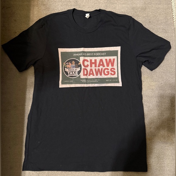Bella Canvas Other - Chaw Dawgs Podcast Graphic T Shirt Black Short Sleeve Casual Tee